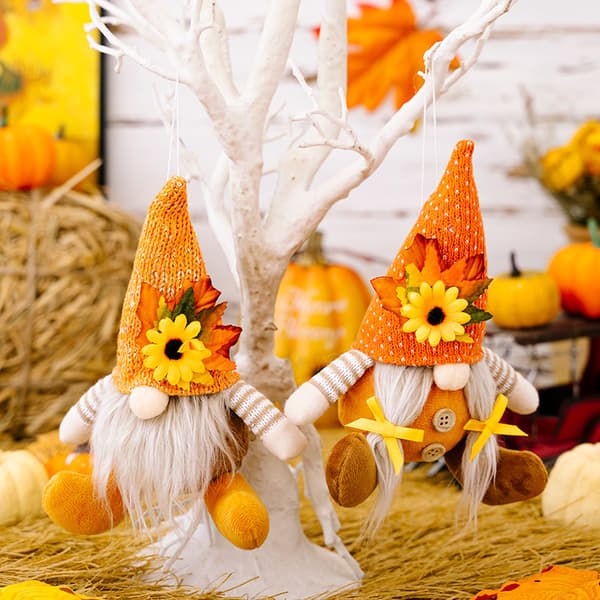Julepyntserie - Dukke Thanksgiving Strikket Hat