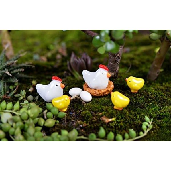 16 kpl Mikromaiseman Miniatyyrieläimet Resin Hen Hen