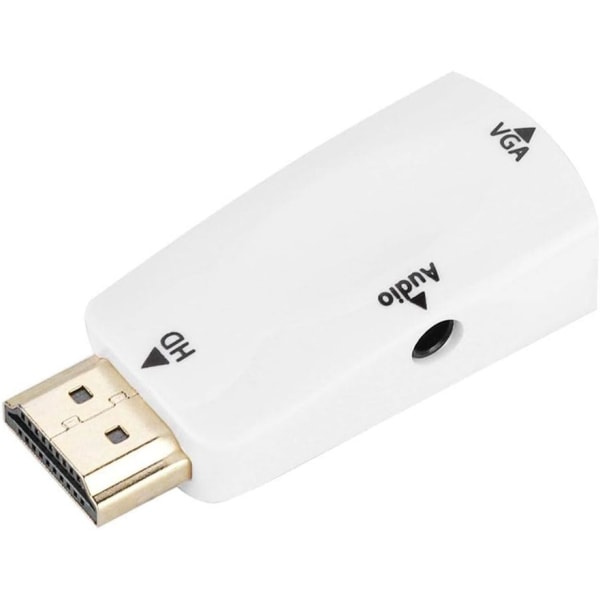 1 st HD 1080p HDMI-hona till VGA-hona adapter med 3,5 mm ljud