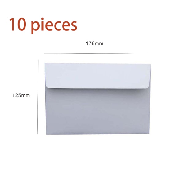 10 Konvolutter, A4 Brun Invitation Envelope (Dobbelt Klæbebånd