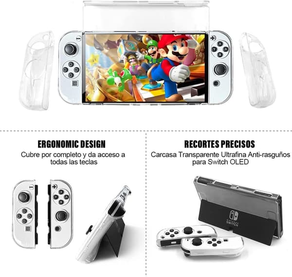 Etui med 21-i-1 OLED-tilbehørsett for Nintendo Switch, svart, 23 cm