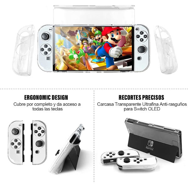 Etui med 21-i-1 OLED-tilbehørspakke til Nintendo Switch, sort, 23 cm
