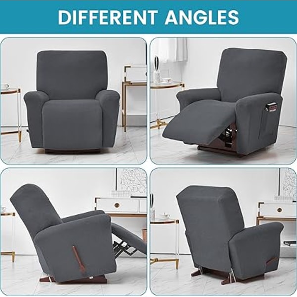 Recliner Betræk, 4 Dele Stræk Polyester Spandex Recliner