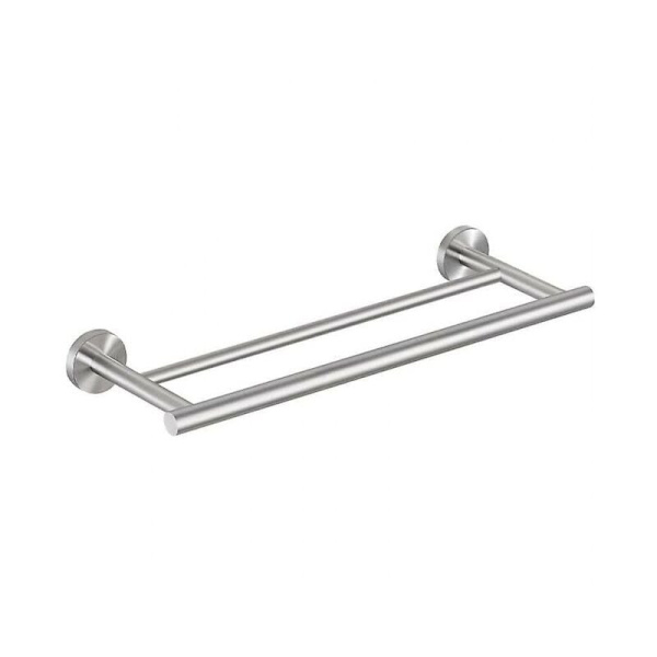 Veggmontert håndkleholder Dobbel baderomshåndklekrok 40cm Børstet S