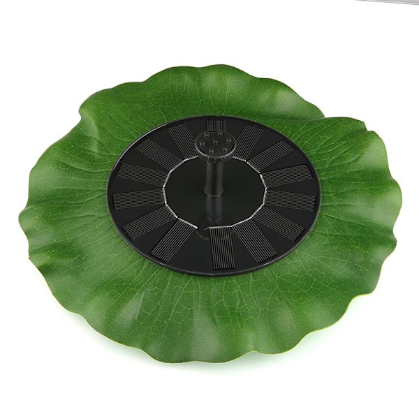 1 Stycke Solcellsdriven Fontänvattenpump Flytande Lotusblad Vattenpump