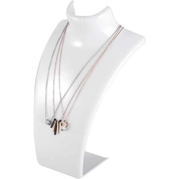 1 st （Vit） Smyckesställ, displayhållare för halsband
