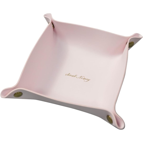 Läderbricka PU-läder Catchall-bricka för män och kvinnor Ent