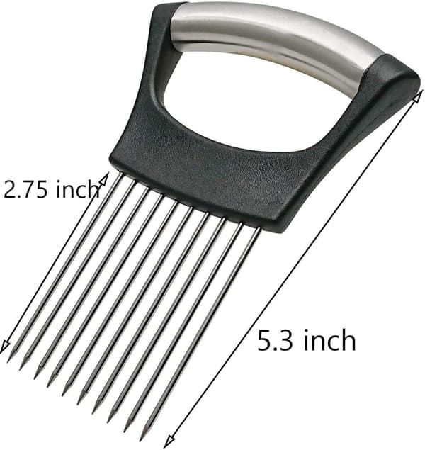 1 stk. Rustfrit stål løgspyd Køkken gadget Løg holder