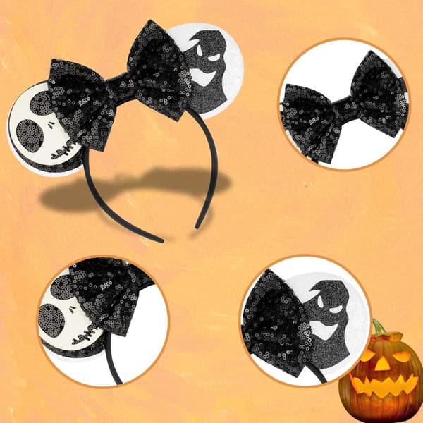 Museører, Sequin Museører Hodebånd for Gutter Jenter Kvinner halloween&Disney Tur (HYL)