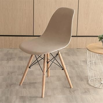 (Beige, 1 stycken) Skandinaviska Stolsöverdrag Stretch Sammet Lyx
