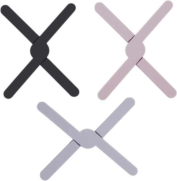 3 stk Foldbare Saucepander Silikon Anti-Slip Saucepander Silikon