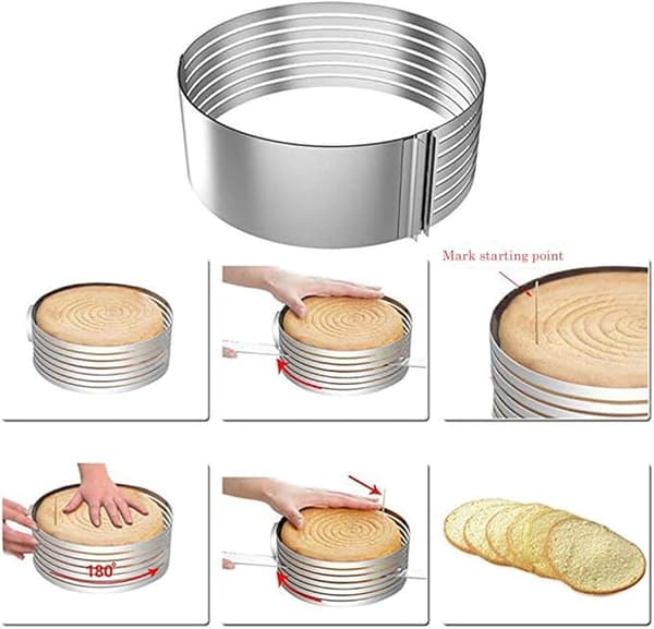Moussekake-skjærer Drillbit, Lagdelt Kakeskjærer, Rustfritt