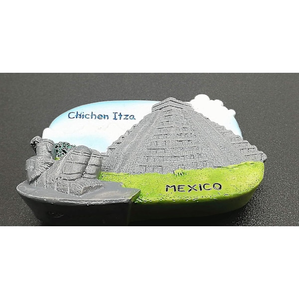 3D Chichen Itza Mexiko kylskåpsmagnet - Polyresin Hem och Kök Dekor - Mexiko Kylskåpsmagnet