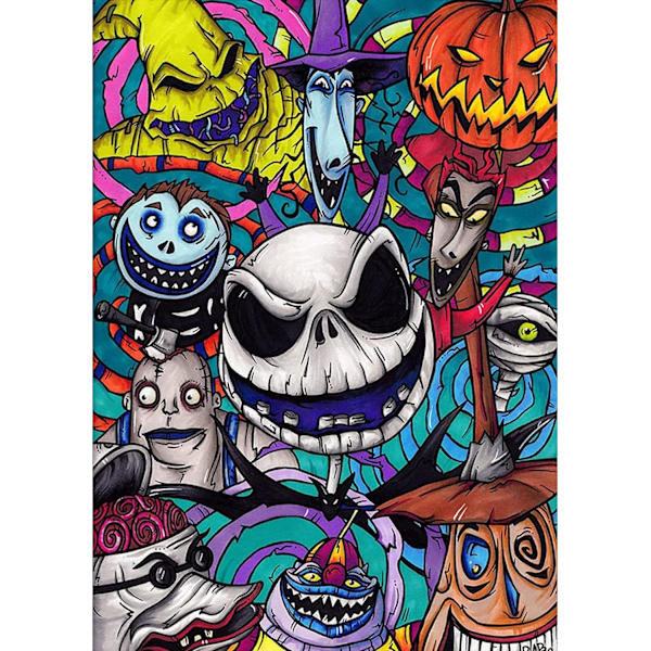 DIY 5D Halloween-piirustuslevy (Kallo) 30x40 CM