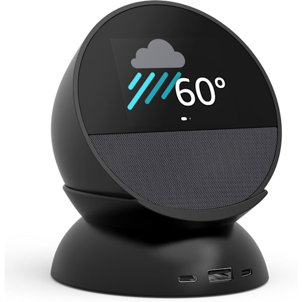 Uusi, Amazon-telineen yhteensopiva USB-C- ja USB-A-latausporttien kanssa Echo Spotille (2024-versio)