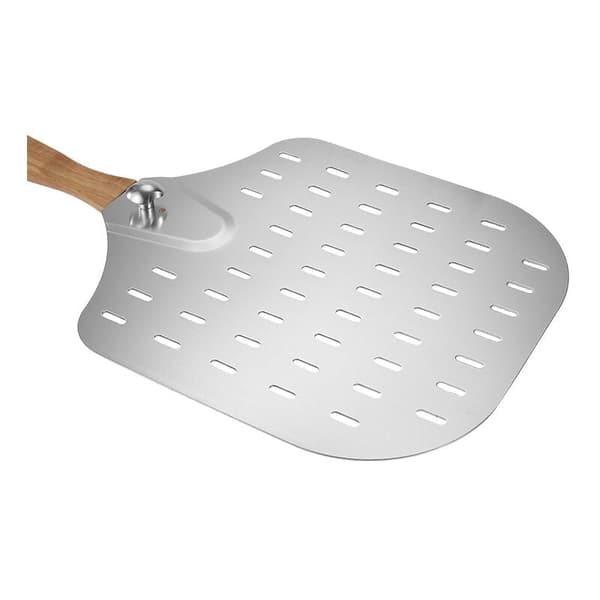 （60,5x30,3x1,6cm）Perforert pizzaskall, pizzaskall i rustfritt stål