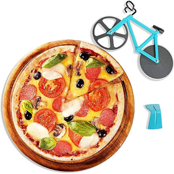Pyörän muotoinen pizzaleikkuri, pizzakuljettimet, ruostumaton teräs