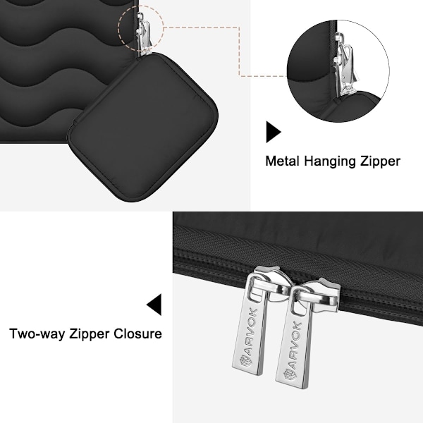 Puffy Laptop Sleeve 15 15.6 16 tommer til MacBook Air 15 tommer/Pro 16 tommer, Laptop Case Notebook Computer/Tablet Pouch