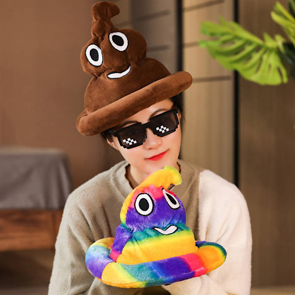 Enkelt stykke (brun farve, ca. 25*30cm) sjov og sød ins poop