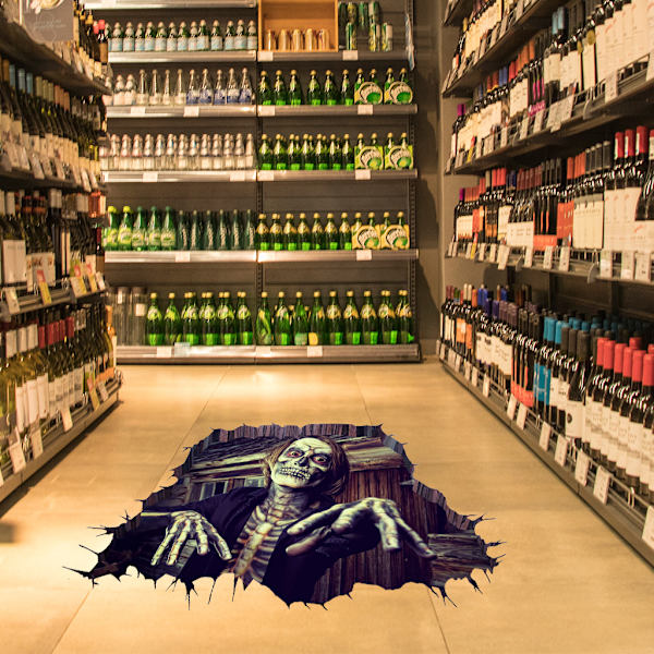 Uudet Halloween-ikkunatarrat, suuret pelottavat demonitarrat