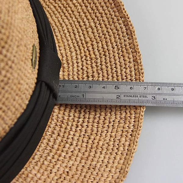 1 stk Raffia Strawhatt for menn med bred brem - Sommerhatt
