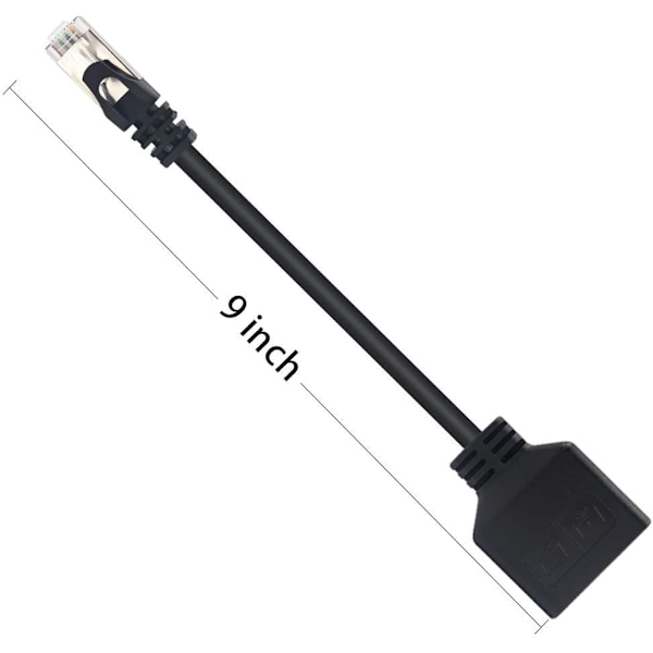 RJ45 Ethernet-splitter, RJ45 nettverks-splitterkabel, RJ45 1 hann til 2 hunn nettverksadapter for Ethernet Cat 5/CAT 6