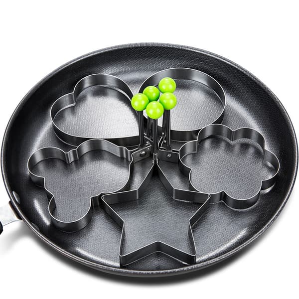 Eggringer, Non-Stick Eggringer til Steking, 5 Ulike Former