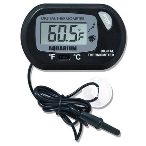 LCD Digital Akvarie Termometer med Sugkopper og Vandtæt