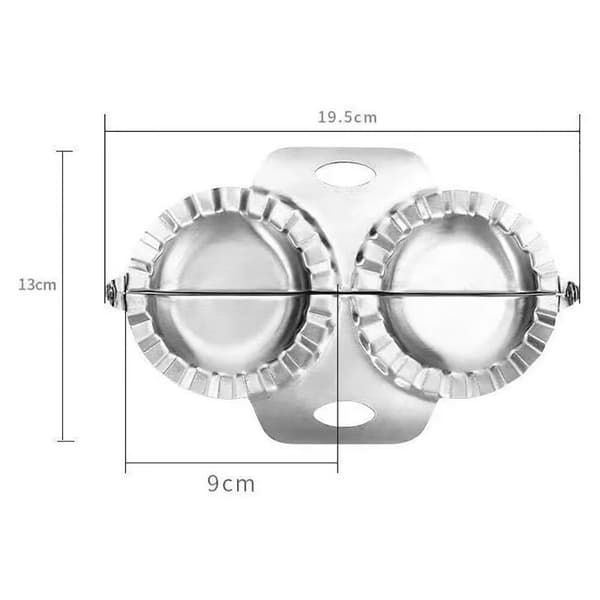 1 stk Halvautomatisk Dobbelthode Pakke Dumpling Mold Rustfritt