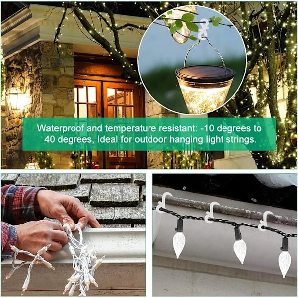 100 st. plastjulklämman för utomhusbruk, prov för stormarknad