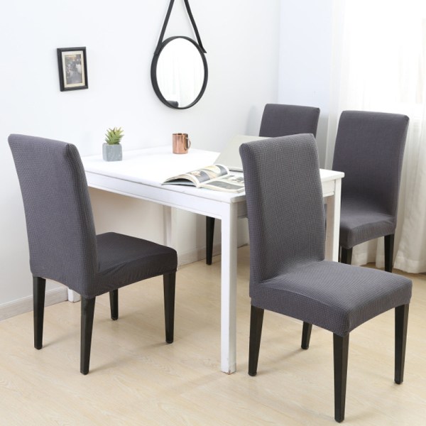 One Piece Stretch Chair Cover Set of 4 (Gray), Dining Chair