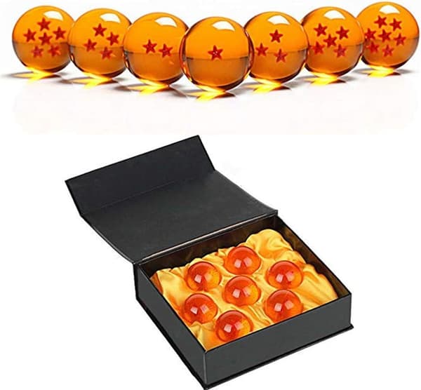 Samleobjekt Medium Krystallglass Stjerner Kuler Dragon Ball 35MM i Diameter