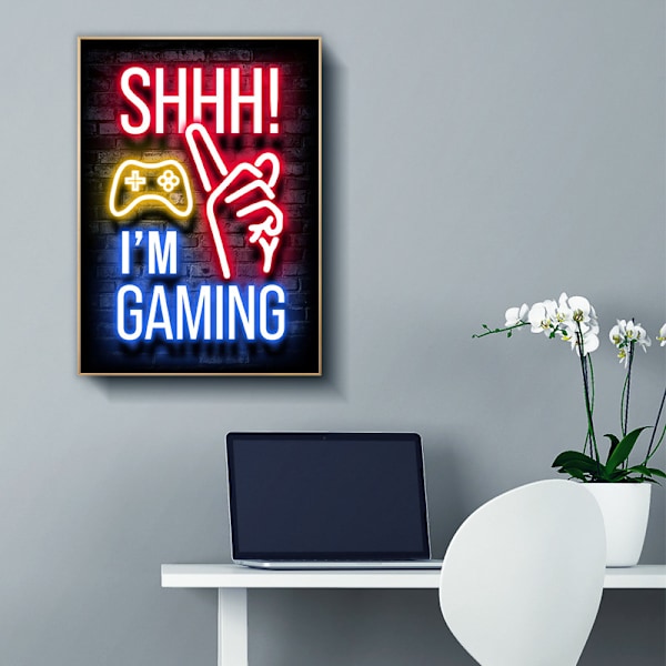 1 stycke 40X50cm spelneon-spelposter internetcafé rum vägg