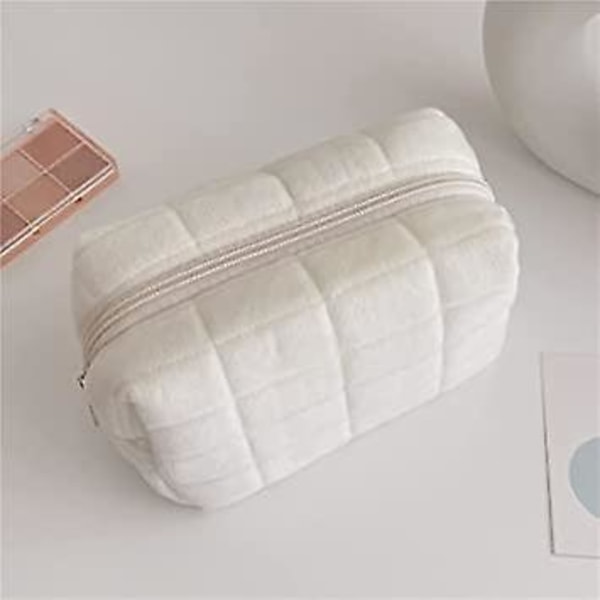 (white)Small Cosmetic Bag Cute Makeup Bag Y2k Accessories Aesthetic Make Up Bag Y2k Purse Cosmetic Bag for Purse