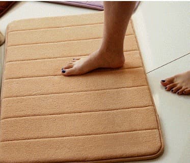 Bademåtte, mikrofiber, skridsikker, absorberende, hurtigtørrende, blød