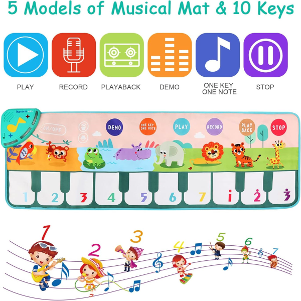 Internasjonal barnedagsgave Baby musikkmatte, barne