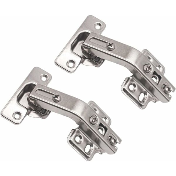 2 stycken skåpsdörrshing, köksdörrshing, fällbara skåpsdörrshing köksskåp 135 grader (silver)