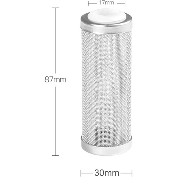 3 stk. 17mm filterbeskyttelsesnet i rustfrit stål til akvariefilter