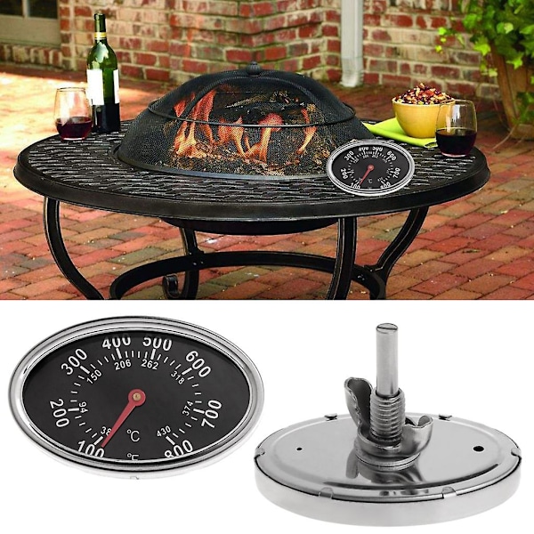 Profesjonell oval BBQ termometer med for sommerfuglmor for kullgrill