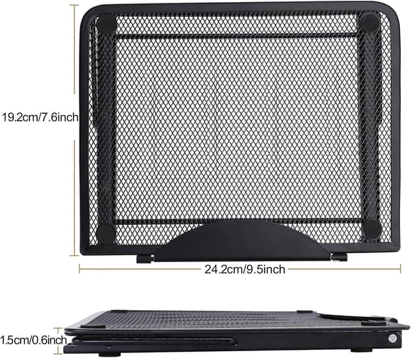 Laptopstativ med flere vinkler, ventilert, i rustfritt stål