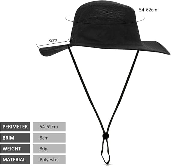 Unisex Vikbar Solhatt UPF 50+ Anti-UV Semestervandring