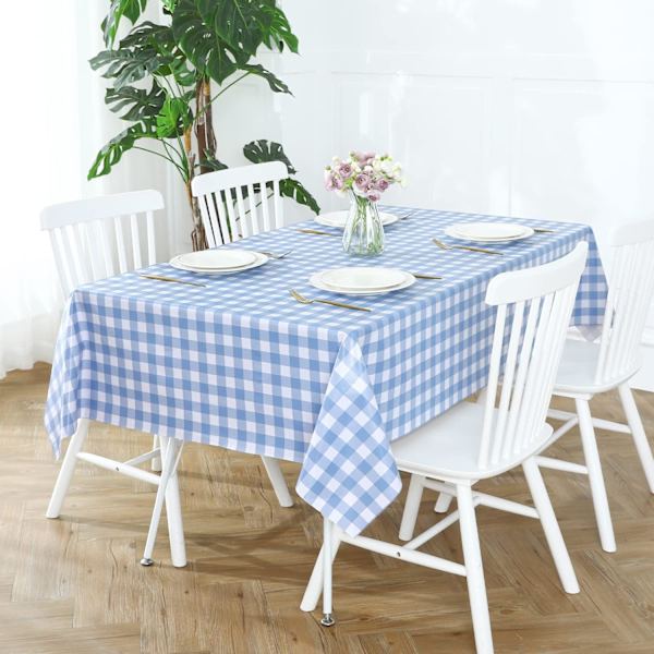 Rektangulær Vinyl PVC Duk - 54 x 108, Lyseblå