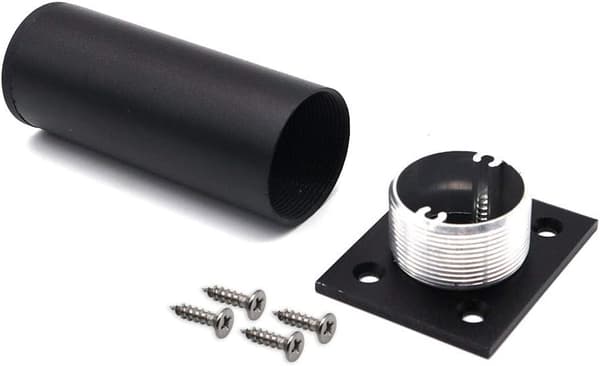 Sæt med 4 Justerbare Møbelben Mat Sort Aluminium Legering
