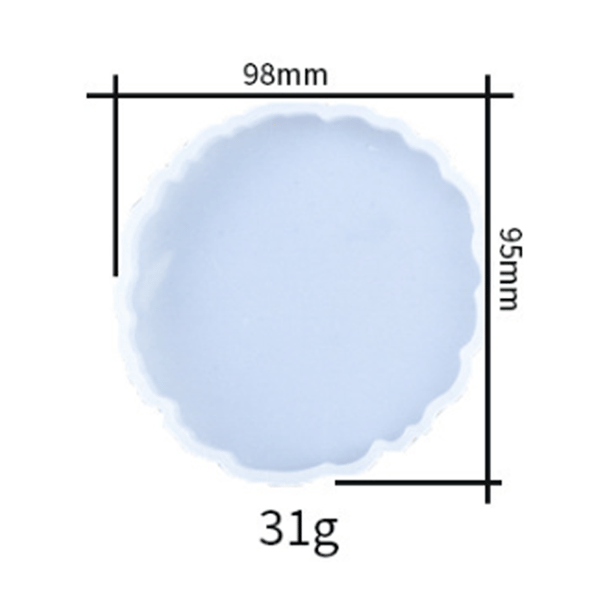 Set med 4 Resinformar, Silikonformar för Resin Gjutning, Agat