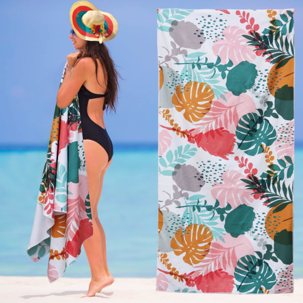 Large Beach Towel 150x70cm, Microfiber Bath Towel, Lightweight