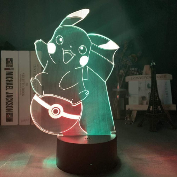 1 stk. 3D Farvet Akryl 3D Natlampe Figur Natlampe Til