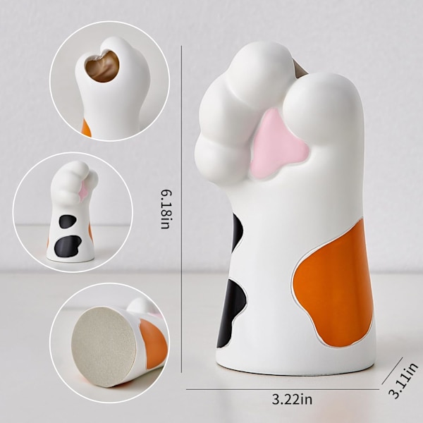 Kattvas, Söt Vas för Heminredning, Modern Minimalistisk Blomvas, Borddekorativ Vas, Unika Vas för Vardagsrum