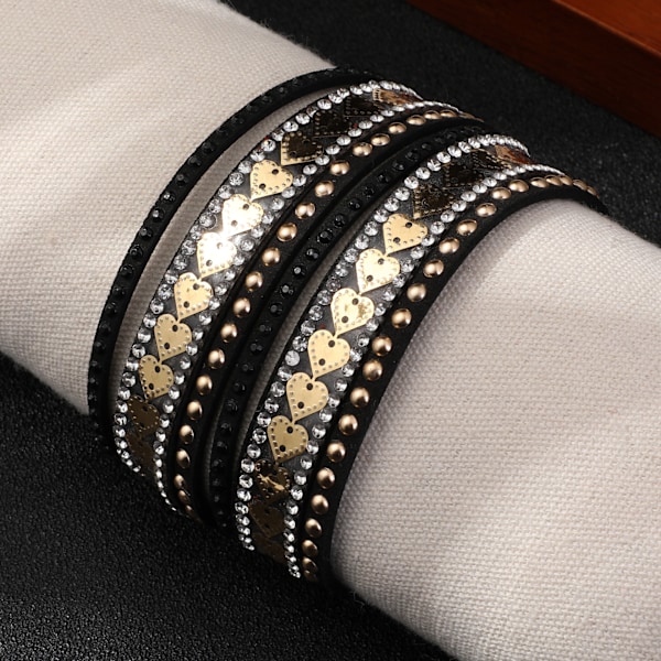 Vintage handgjord två-slingig sträng mansmode Bohemian vävd armband