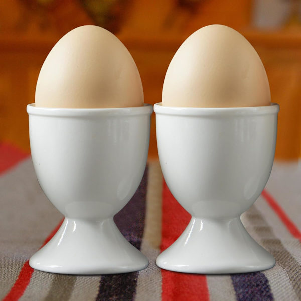 Äggkopp Set om 2  Hållare Frukost Kokt Matlagning Lätt att Rengöra Barndomsminnen Kök