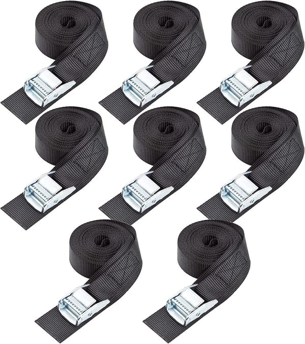 2CM*40CM 8 stk. surringsstropper, laststropper til op til 600 lbs, sort